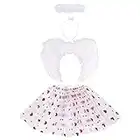 Toddler Cupid Costume Baby 1st Valentines Day Outfit Photoshoot Girls Angel and Devil Costumes Kids Cosplay Halloween Feather Angle Wings Halo Headband Love Heart Christmas Dress Up Tutu Skirt White