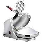 Gowintech 110V 300W Electric Countertop Shaved Ice Crusher Snow Cone Maker Machine Sliver 143lbs Per Hour