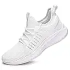 RoseFace Women Trainers Running Shoes - Tennis Walking Sneakers Workout Athletic Comfortable Gym Shoes White Size 6