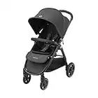 Bébé Confort Gia Poussette tout-terrain avec assise confortable, Pliage compact, de la naissance à 4 ans environ (0-22 kg), habillage pluie et grand panier inclus, Nomad Black