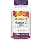 Webber Naturals Vitamin D3 1,000 IU, 90 Gummies, For Healthy Bones, Teeth, and the Maintenance of Good Health, Gluten and Diary Free, Non-GMO