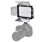 LED Luz de Video, Kit de Iluminación de Fotografía, Cámara Videocámara Panel de luz de Foto, Regulable 6000K Brillo Alto para DSLR DV Videocámara, Panel de luz de Foto de Cámara Portátil