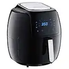 GoWISE USA 8-in-1 Digital Air Fryer with Recipe Book, 7.0-Qt, Black