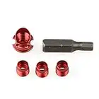 SHARROW Archery Peep Sight 37/45 Degree Aluminum Alloy Hooded Peep Sights Set 3/32" 1/16" 1/8" for Compound Bow(red)