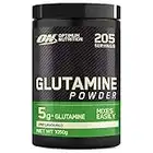 Optimum Nutrition Glutamine en poudre, Acide aminé l-Glutamine en poudre, complément alimentaire pour shake Post et Pre Workout, non aromatisé, 205 portions, 1,05 kg