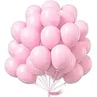 PartyWoo Luftballons Rosa, 25 Stück 12 Zoll Ballons Rosa Pastell, Luftballons Matt, Latexballons, Luftballons für Geburtstagsdeko, Babyparty Deko, Hochzeitsdeko, Taufe Deko, Partydeko