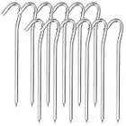 Bomtop Lot de 12 Pcs Piquets de Tente, 18 cm, Sardines de Fixation Sol en Alliage d'aluminium extrêmement Stables pour Le Camping et l'extérieur Pique-Nique Randonnée Pêche