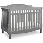 Delta Children Lancaster 4-in-1 Convertible Baby Crib, Grey