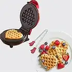 GutView Mini Waffles Piastra, Piastra Per Waffle Cuore, Piccola Macchina per Cialde con rivestimento antiaderenteDomestica da 350W piastra waffles，per feste di compleanno per bambini, Pasqua