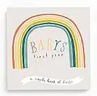 Lucy Darling Little Rainbow Baby Memory Book - First Year Journal Album To Capture Precious Moments - Milestone Keepsake For Boy Or Girl - Made In USA