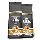 DER-FRANZ Coffee, Flavoured with Natural Hazelnut, Ground, 500 g (2-Pack)