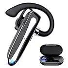 Bluetooth Headset mit Mikrofon, Freisprech Kabellos Headset Handy In Ear mit LED Ladebox, IPX7 Wasserdicht, CVC8.0 Mikrofon für Business/Büro/Fahren, Kompatibel mit iPhone Samsung Huawei Handy