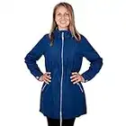 JAN & JUL Waterproof Rain Jacket for Women Breathable (Nebula Blue, Size XL)