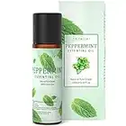 ASAKUKI Peppermint Essential Oil 10ml, Pure & Natural Peppermint-Oil, Therapeutic-Grade Aromatherapy Mint Essential Oil, Scented Oils for Diffuser, Humidifier, Relax, Sleep, Perfect Gifts