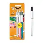 Bic 4 Colori Penne A Sfera, Shine, Ottime Per La Scuola, Fusti Metallizzati, Multicolore, 3 Unità, Confezione Da 1