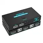 SGEYR Hdmi Switch 4k, KVM Switch, USB KVM Switch 4 Port, Hdmi Switch 2 in 1 Out, Displayport Switch 2 in 1 Out, Usb Switch, KVM Switch Displayport, 2 PC 1 Monitor Switch, für Windows, Linux, und Mac