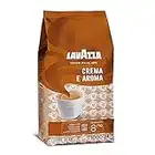 Lavazza, Crema e Aroma, Arabica und Robusta Kaffeebohnen, Ideal für Espressomaschinen, mit Schokoladigen Aromen, Intensität 8/10, Mittlere Röstung, 1 kg Packung