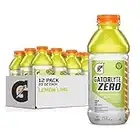 Gatorlyte Zero Electrolyte Beverage, Lemon Lime, Zero Sugar Hydration, Specialized Blend of 5 Electrolytes, No Artificial Sweeteners or Flavors, 20oz Bottles (12 Pack)​