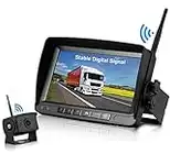 Caméra de Recul sans Fil avec Signal Numérique Stable, Caméra de Recul Numérique étanche, écran LCD TFT de 7 Pouces, Super Vision Nocturne pour Camion Remorque RV Bus Camping