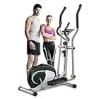 Dripex Elliptical Machines for Home Use, 8 Level Ultra Silent Magnetic Elliptical Training Machines, Elliptical Trainer Exercise Machine w/ 6KG Flywheel, LCD Monitor, Pulse Sensor (Elliptical)