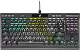 Corsair K70 RGB TKL Champion Series Tenkeyless Mechanical Gaming Keyboard (Cherry MX Red Keyswitches: Linear and Smooth, PBT Double-Shot Keycaps, Per-Key RGB LED Backlighting) QWERTY US Layout, Black