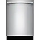 Bosch SHXM63W55N 300 Series 24" Built In Fully Integrated Dishwasher with 5 Wash Cycles in Stainless Steel