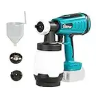 LINGYUE 18V Cordless Handheld Paint Sprayer for MAKITA Battery, High Power HVLP Home Electric Spray Gun 800ml Container for Home and Outdoors, Painting Car, Ceiling, Chair, Fence, Pet House