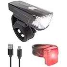 Bergsteiger Fahrradlicht aufladbar, USB Akku-Betrieb, Licht LED Set wiederaufladbar, Lampenset, Fahrradbeleuchtung, Bergsteiger Fahrrad-Zubehör