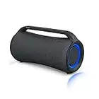 Sony SRS-XG500 - Altavoz portátil con Bluetooth con sonido intenso, iluminación y batería de 30 h (IP66, Mega Bass, función de Carga rápida, Party Connect) Negro