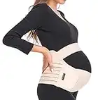 ChongErfei Maternity Belt, Pregnancy 3 in 1 Support Belt for Back/Pelvic/Hip Pain, Maternity Band Belly Support for Pregnancy Belly Support Band (M: Fit Ab 35.5"-47.3", Nude)