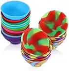 20 Pieces Mini Silicone Pinch Bowls, 1.75 Ounce Prep and Serve Bowls, Multicolor