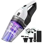 Handheld Vacuum Cleaner, Cordless Car Vacuum Cleaner with 8000PA Strong Suction, Vacuum Cleaner Pet Hair with Washable HEPA, Hand Vacuum Cordless Rechargeable with Quick Charge