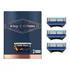 King C. Gillette Cuchillas de Afeitar Hombre para Máquina de Afeitar con Precisión Integrada, Paquete de 3 Recambios