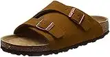 Birkenstock Zürich Taupe Semelles Souples Cuir Velours