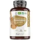 Organic Fenugreek Capsules 1500mg - 180 High Strength Fenugreek Pills (3 Month Supply) - Soil Association Certified Vegan Fenugreek Supplement for Women/Men - Non-GMO & Gluten Free Herbal Supplements