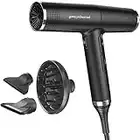 GA.MA ITALY PROFESSIONAL Phon iQ Perfetto - Secador de Pelo Profesional - autolimpieza profunda del filtro - Tiempos de Secado Rápidos - Cable Profesional 3 metros Peso 294g (Negro)