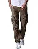 Match Men's Loose-Fit Straight Cargo Pants (32,6071 Brown)