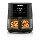 Chefman TurboTouch Easy View Air Fryer, The Most Convenient And Healthy Way To Cook Oil-Free, Watch Food Cook To Crispy And Low-Calorie Finish Through Convenient Window, 8 Qt