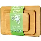 Pipishell Bamboo Cutting Board Set of 3 - Wood Cutting Board for Kitchen Chopping - for Meat, Cheese, and Vegetables - Butcher Block Serving Tray, PIBCB01