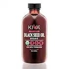 Kiva Black Seed Oil - Organic, Cold-pressed and RAW - 8-Ounce (GLASS BOTTLE)