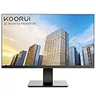 KOORUI 22 Inch Business Computer Monitor, FHD 1080p 75hz Desktop Monitor, Ultra Thin Eye Care Bezel HDMI VGA Ports LED Monitor for PC, Black