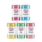 Cotton Candy Express Floss Sugar Variety Pack 5 - 11oz Plastic Jars of Lime, Watermelon, Pina Colada, Blue Raspberry, Pink Vanilla Flossing Sugars. Use with Cotton Candy Express countertop machine