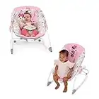 Bright Starts Disney Baby MINNIE MOUSE Infant to Toddler Rocker & Seat with Vibrations and Removable-Toy Bar, 0-30 Months Up to 40 lbs (Forever Besties)