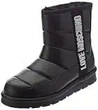 Love Moschino Women's St.ttod.winterboot Soft Pu Ankle Boot, Black, 7.5 UK