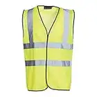 Blackrock Hi Vis Yellow Sleeveless Vest Waistcoat, Men's and Women's Lightweight and Comfortable, Reflective High Visibility Safety Wear, Fully EN Certified - XL