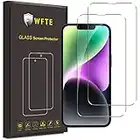 WFTE [2-Pack Screen Protector for iPhone 14, iPhone 13 and iPhone 13 Pro(6.1-Inch),High Transparency,Anti-fingerprint,Bubble-Free,Dust-Free Premium Tempered Glass Screen Protector For iPhone 14