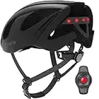 Smart4u Smart Bike Helmet con luz Trasera LED e Indicadores de Giro, Altavoz y Micro Incorporados, Alerta SOS, Casco de Ciclismo con Bluetooth y Control Remoto inalámbrico, Hombres y Mujeres Adultos