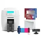 Bodno Magicard 300 Dual Sided ID Card Printer & Complete Supplies Package ID Software - Bronze Edition