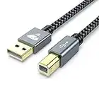 USB Druckerkabel, Scannerkabel 2.0 Kable【3M】 USB A auf USB B Drucker Kabel PC Printer Cable Kompatibel für HP, Dell, Canon, Lexmark, Xerox, Brother, Samsung usw