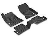 3W Floor Mats Compatible for Benz C-Class 2015-2021 TPE All Weather Custom Fit Floor Liner for Benz C-Class 1st and 2nd Row Full Set Car Mats (for Sedan Only), Black